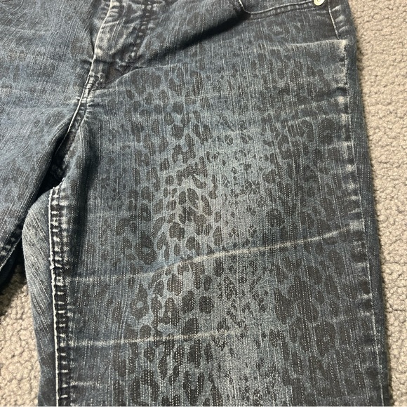 Liverpool Jeans Company Michelle CAPRI Womens Size 10/20 Leopard Print Blue - Picture 4 of 12